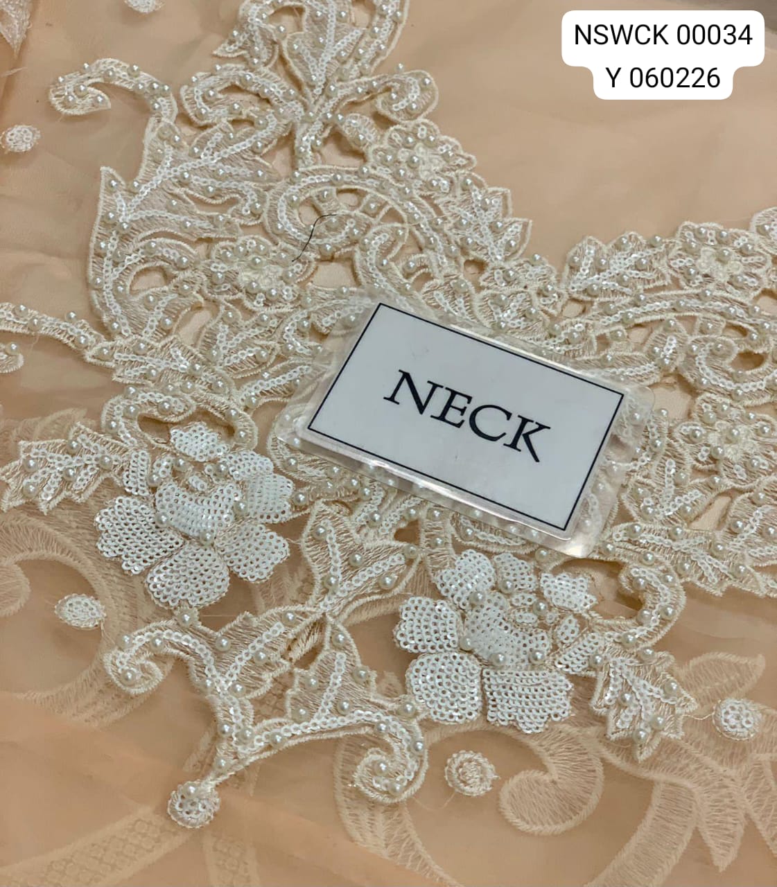 Beige Organza Silk Heavy Embroidered Unstitched 3 piece