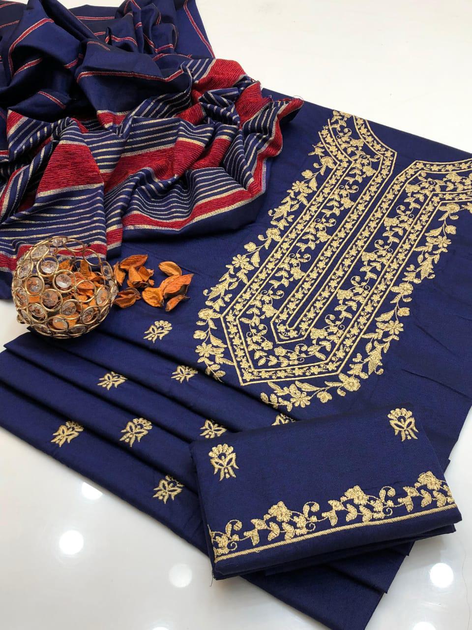 Women 3 piece unstitched - formal wear