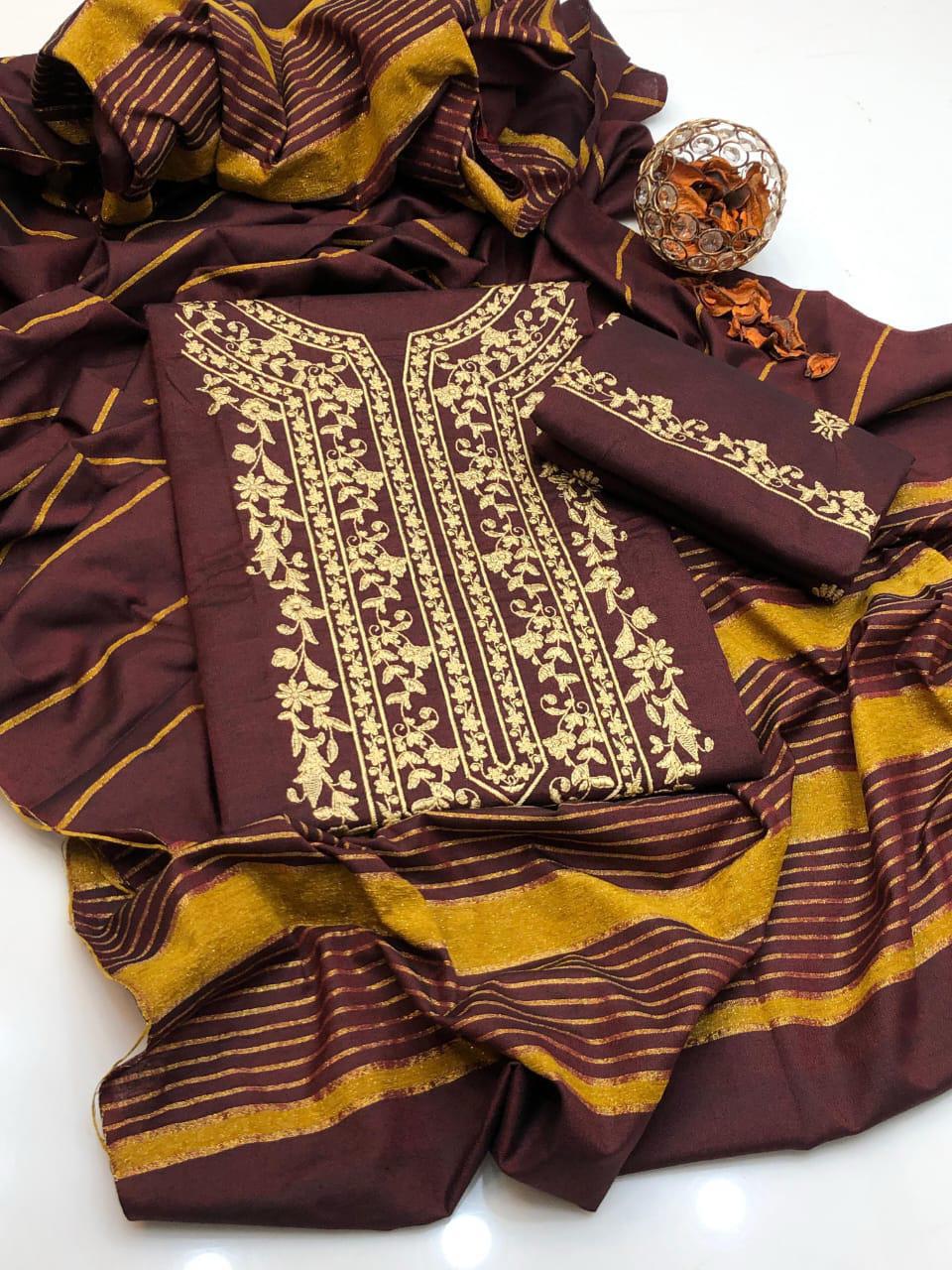 Women 3 piece unstitched - formal wear