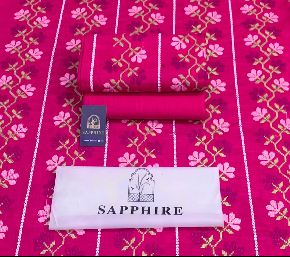 Women 3 piece unstitched - formal wear