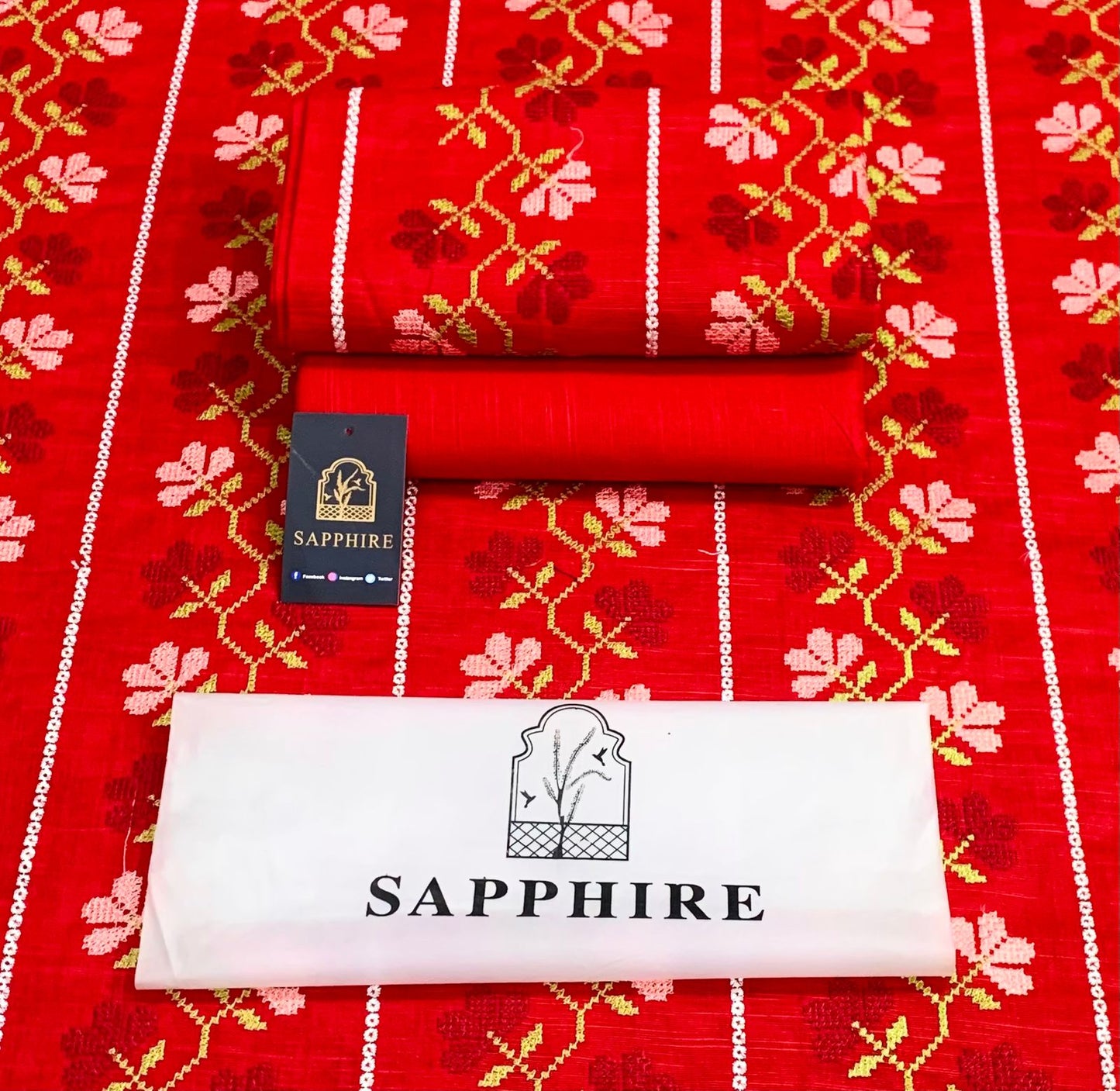 Women 3 piece unstitched - formal wear