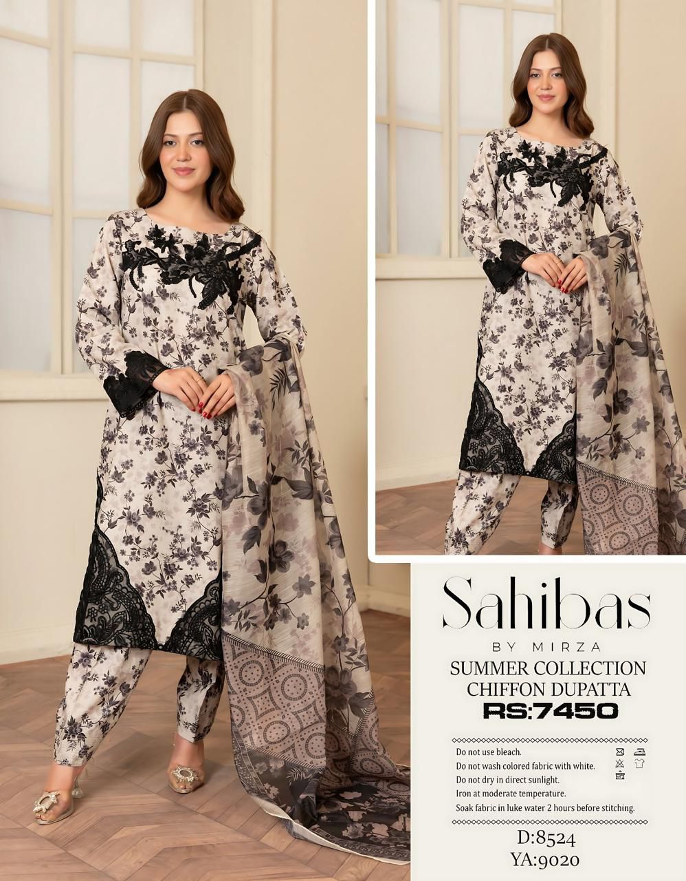 Women 3 piece unstitched - formal wear