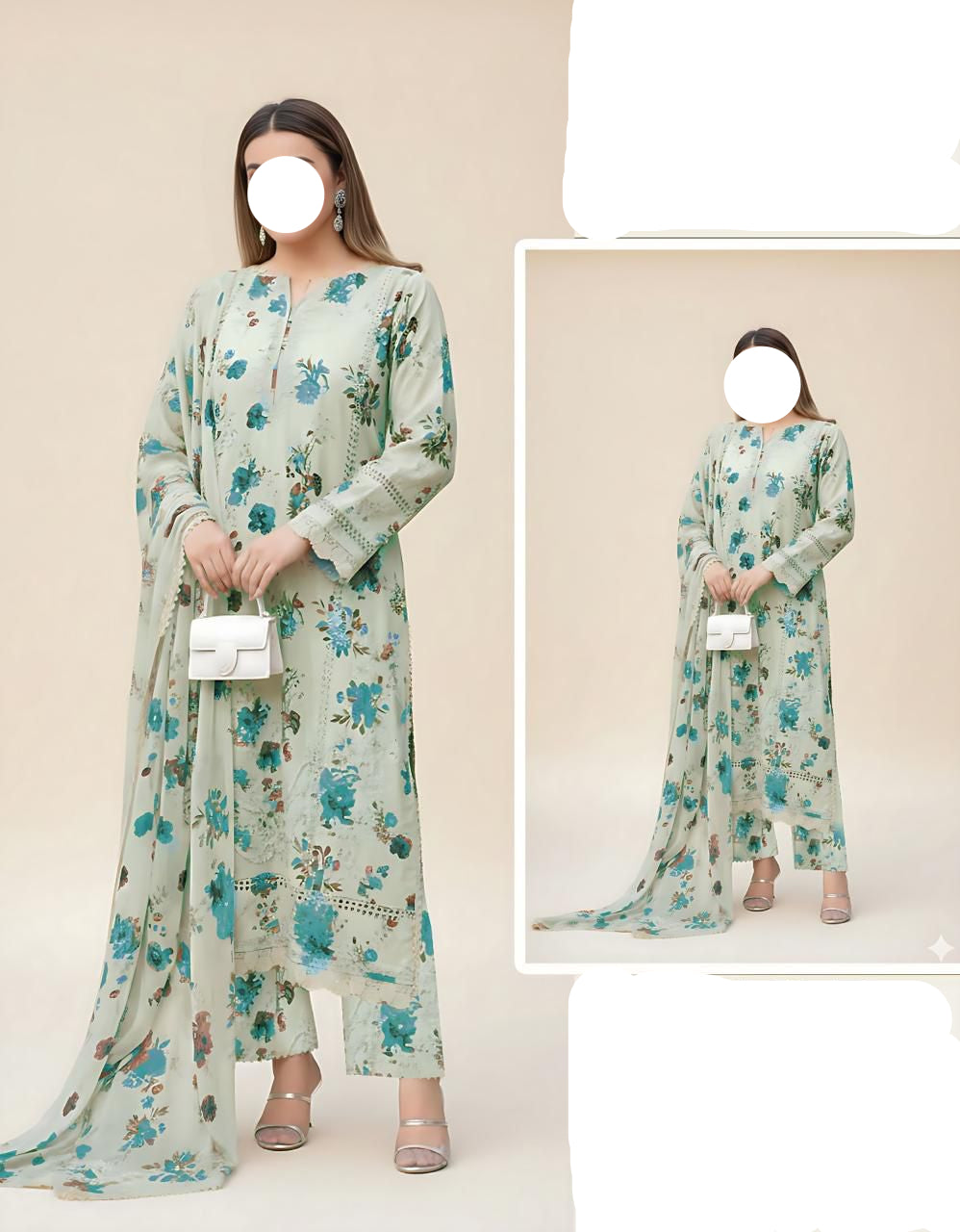 Multicolor Printed Lawn Unstitched 3 PC
