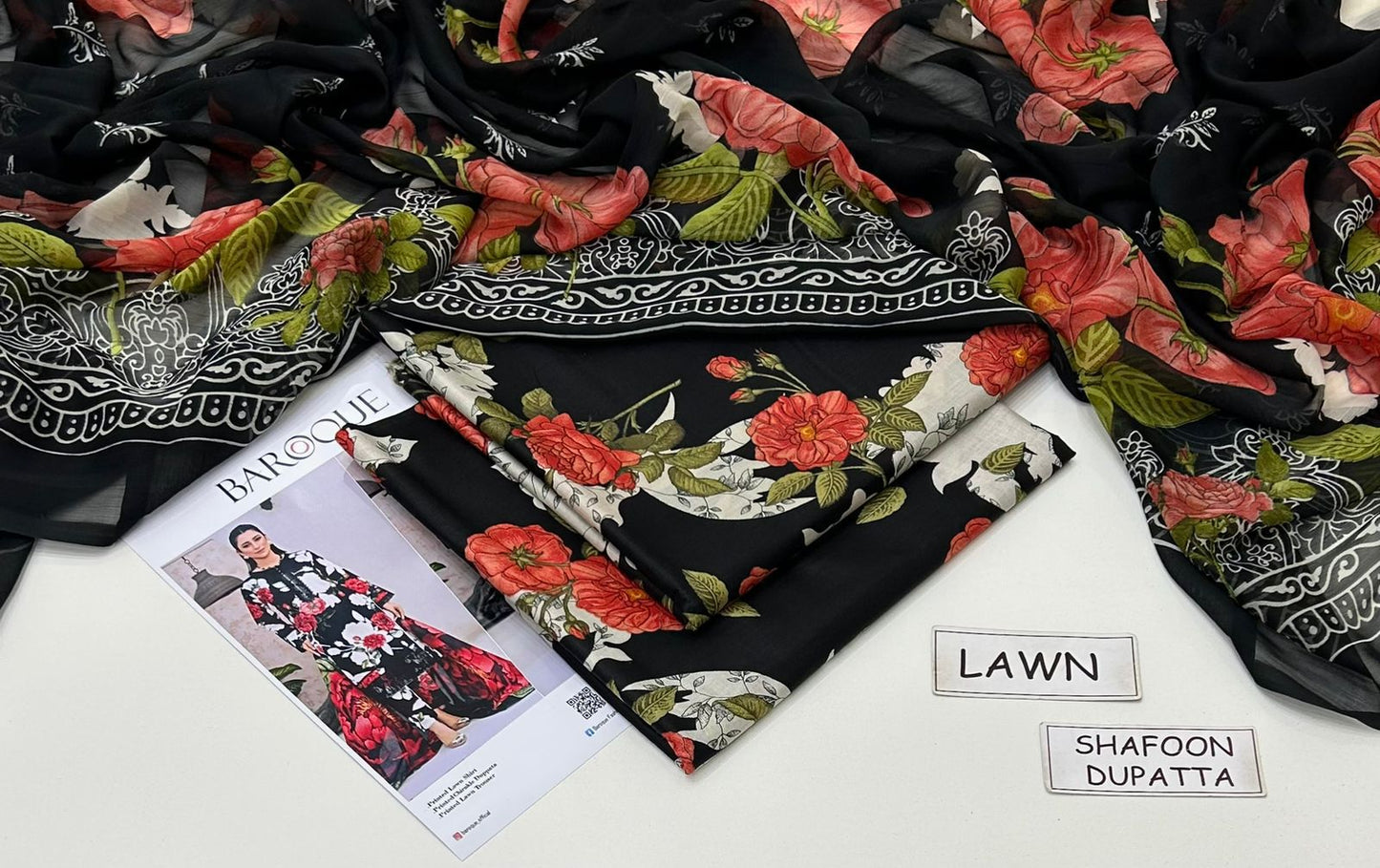 Women 3 piece unstitched - formal wear