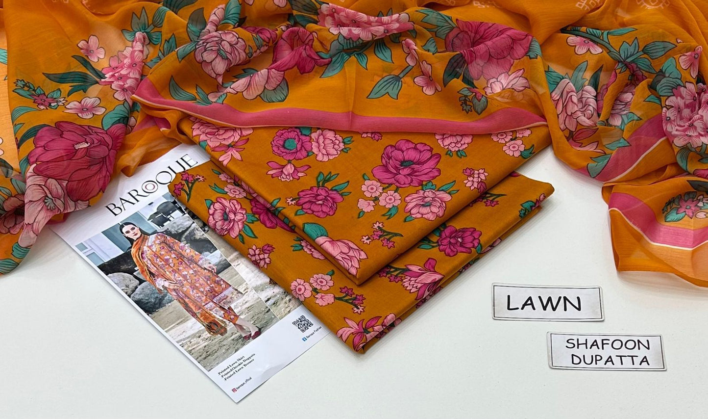 Women 3 piece unstitched - formal wear