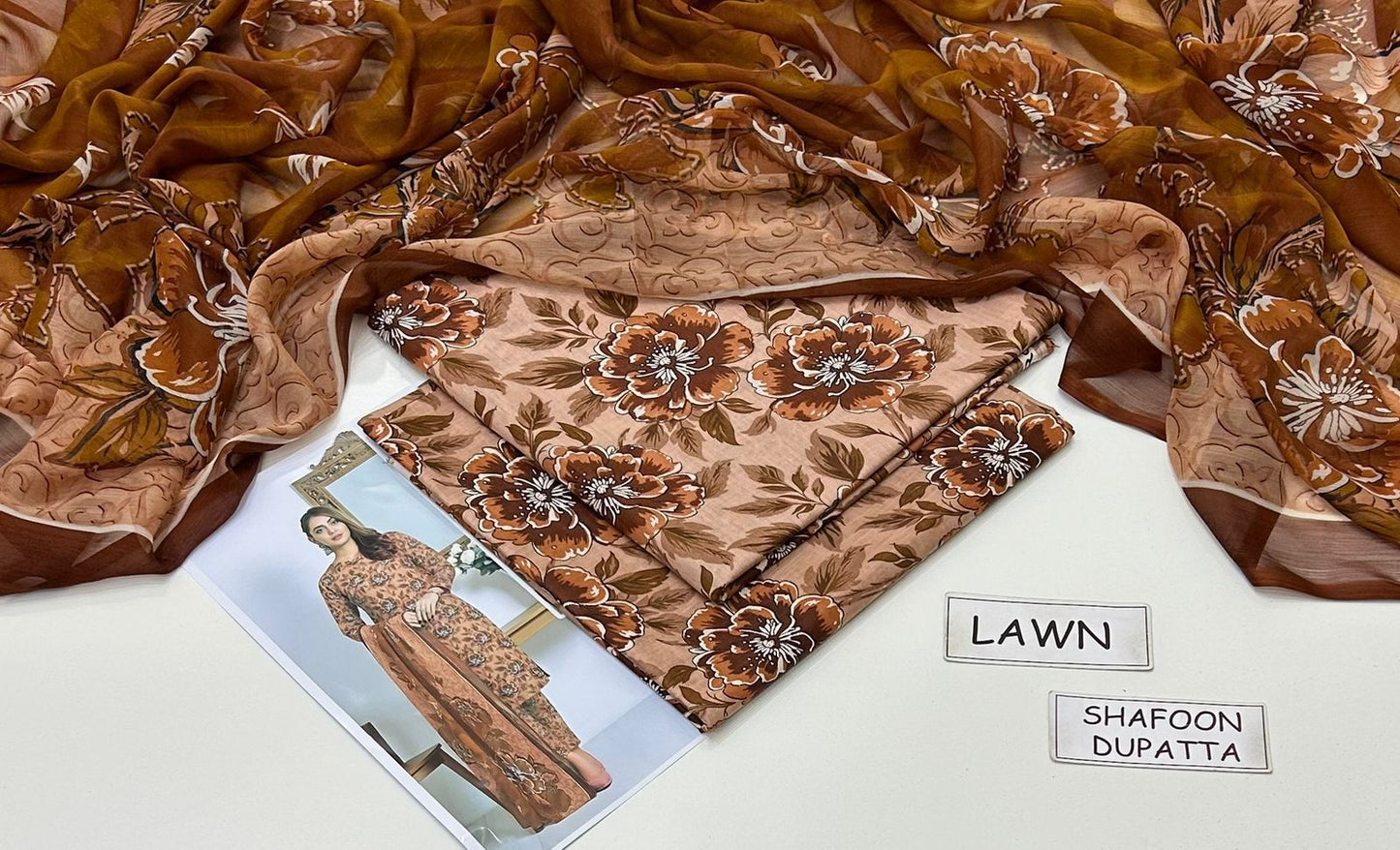 Multicolor Lawn Printed Unstitched 3 PC