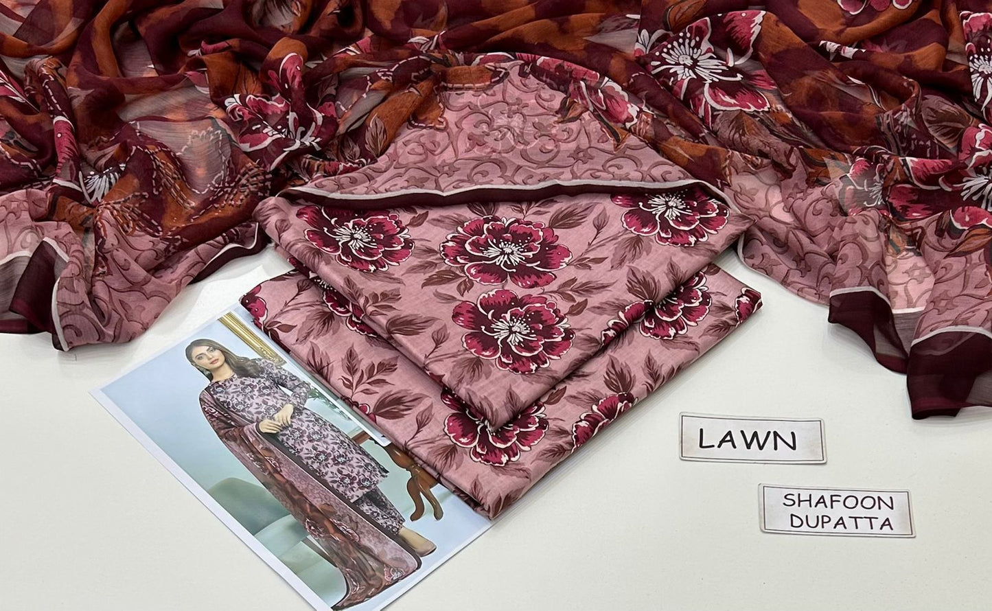 Multicolor Lawn Printed Unstitched 3 PC