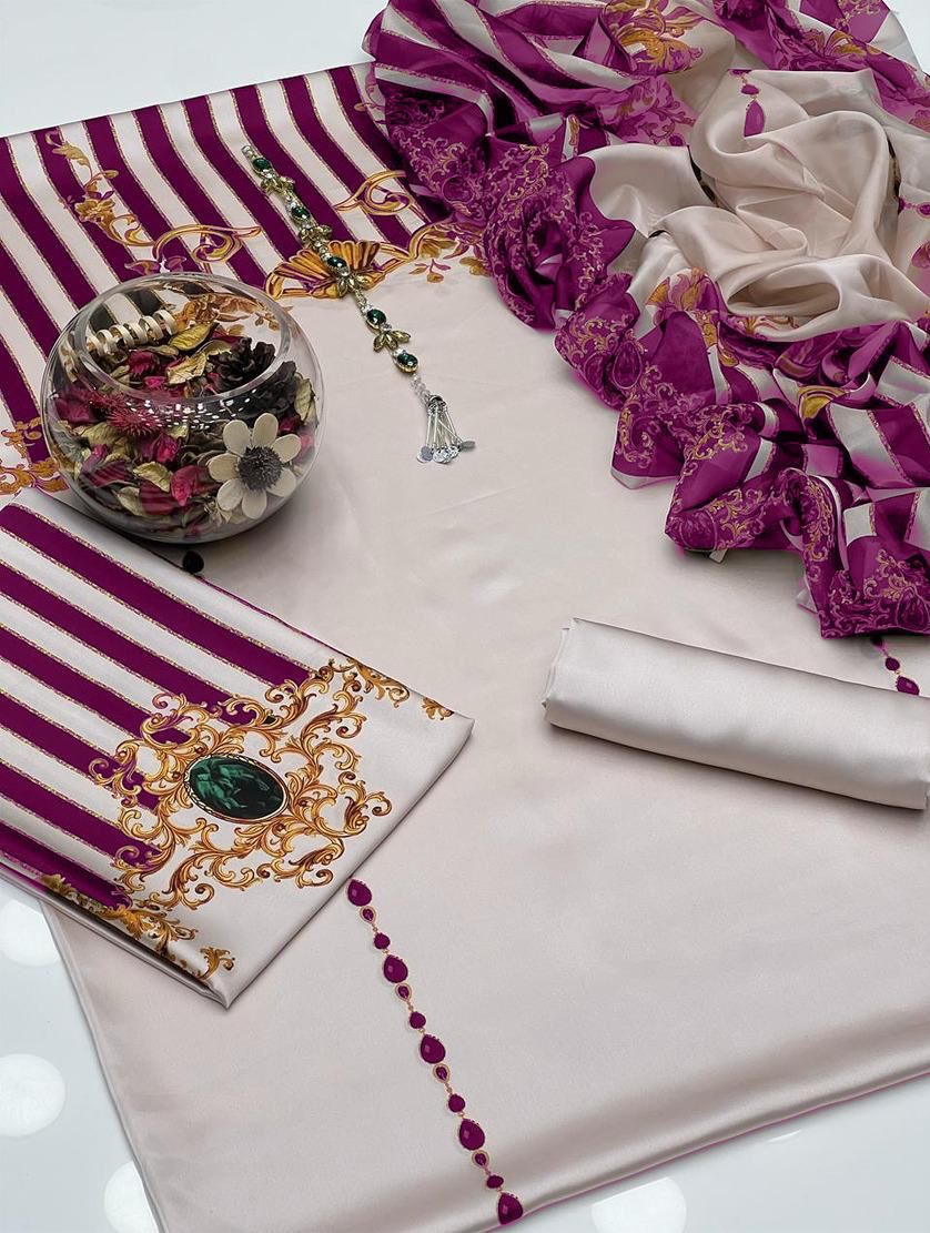 Women 3 piece unstitched - formal wear