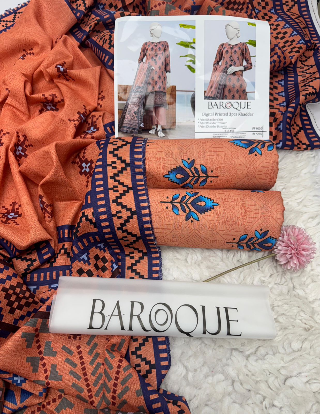 Women 3 piece unstitched - formal wear