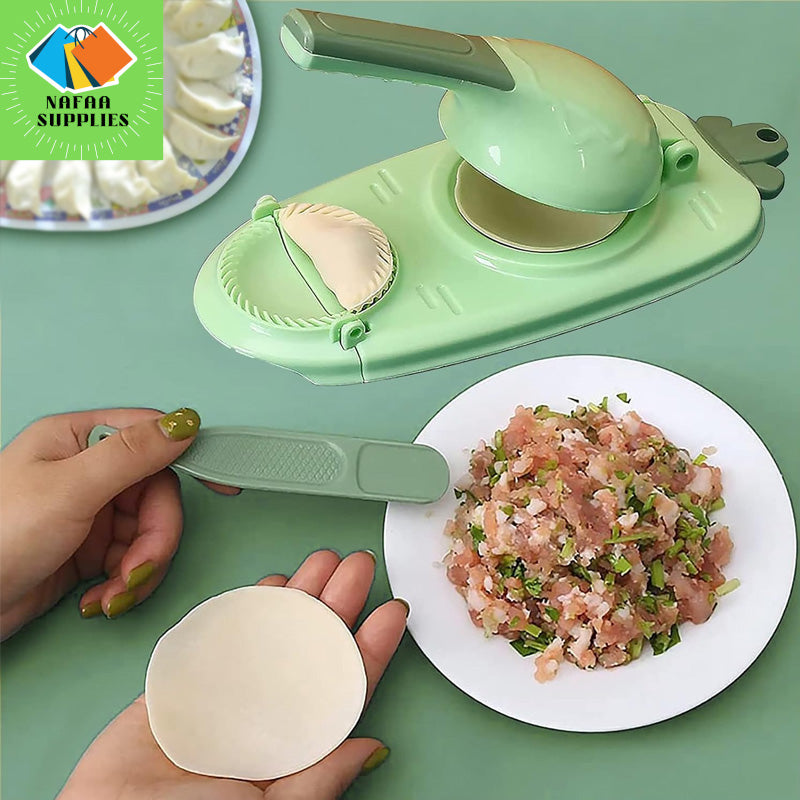 2 In 1 Manual Dumpling Maker Press ,Samosa and Wonton Maker , Kitchen Empanada Maker Press Mold Manual Pastry Dumpling Wrapper Machine for Chinese Food, Empanada, Ravioli, Pierogi, Hand Pie