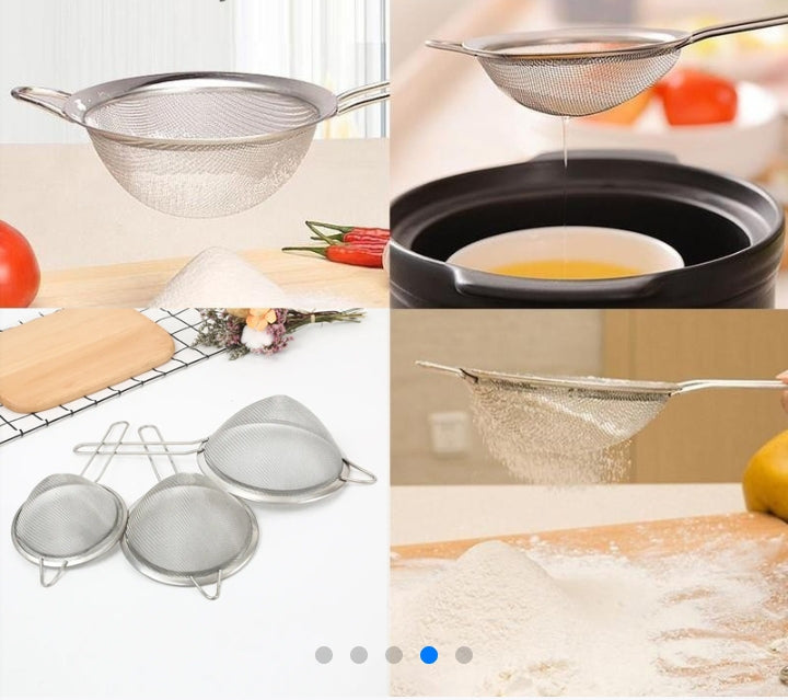 3 piece tea strainer set