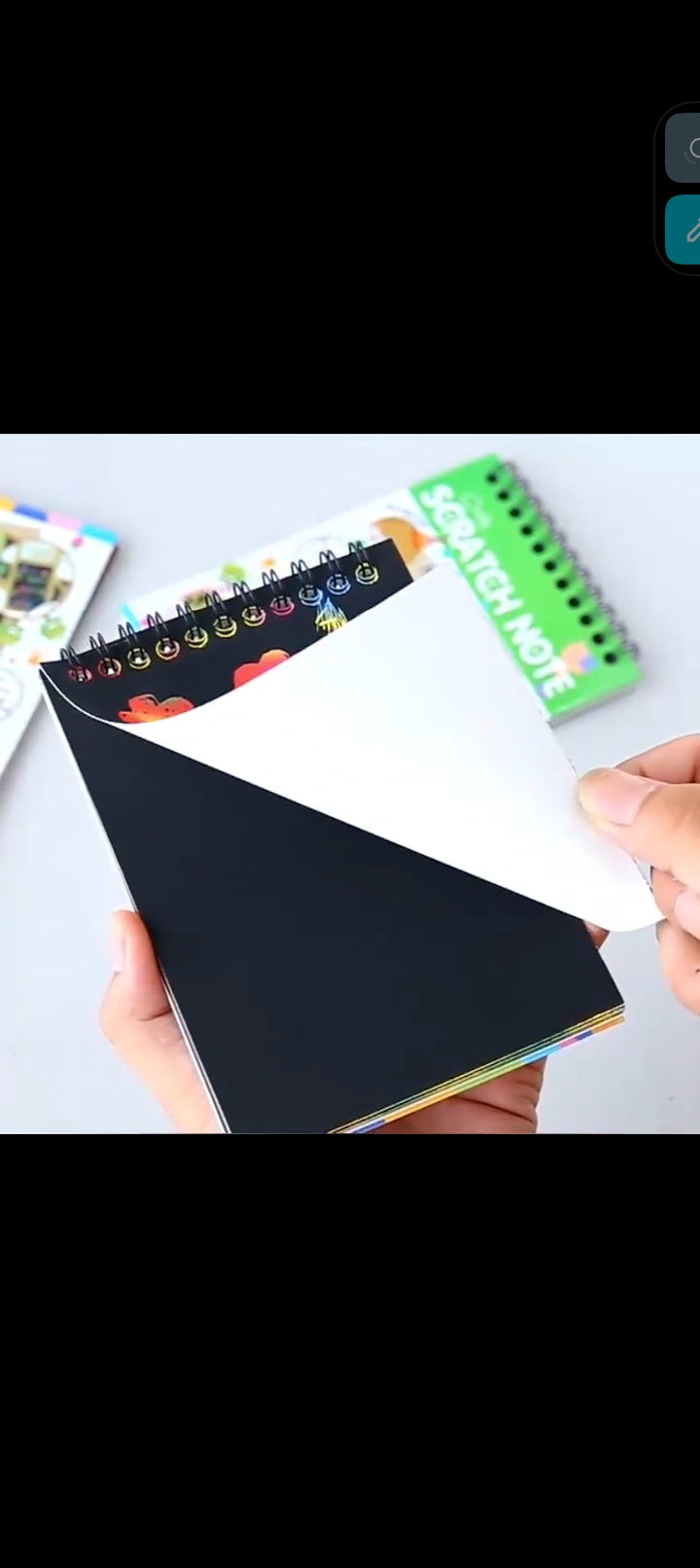 Multi Colourful Rainbow Drawing Scratch Note Book for Kids - ( Single)