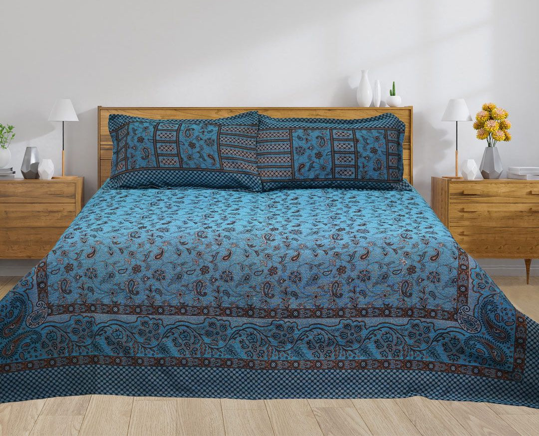 King Size Double Bedsheet Khaddar 100% Cotton