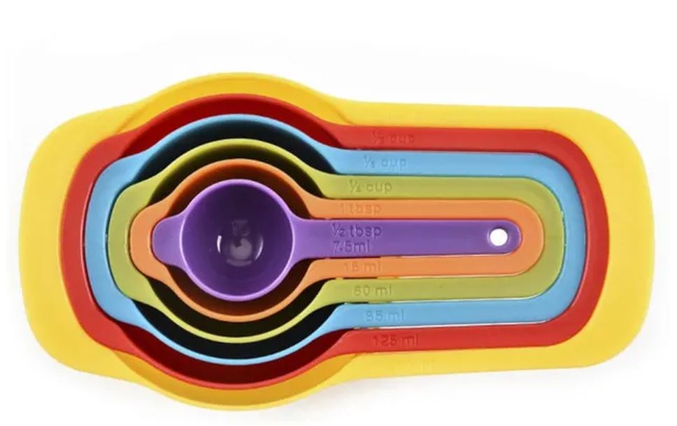 Measuring Spoons and cups with Scale 6 piece Set