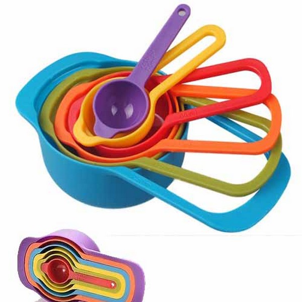 Measuring Spoons and cups with Scale 6 piece Set
