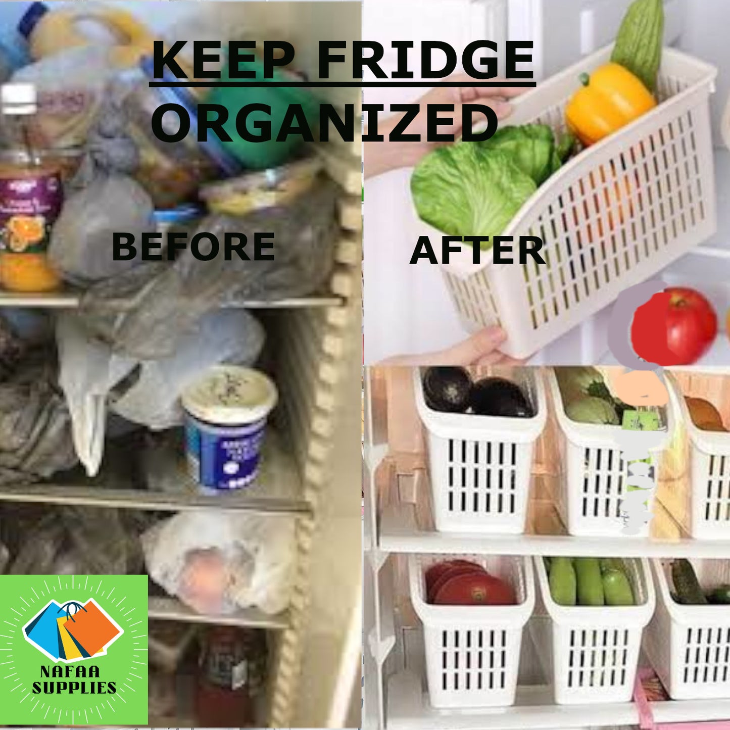 3 to 5 PCS Fruit Storage Containers Baskets for Fridge with Removable Colander,  Food Storage basket, Produce Saver Container for Refrigerator, Keep Berry Fruit Vegetable Fresh Longer