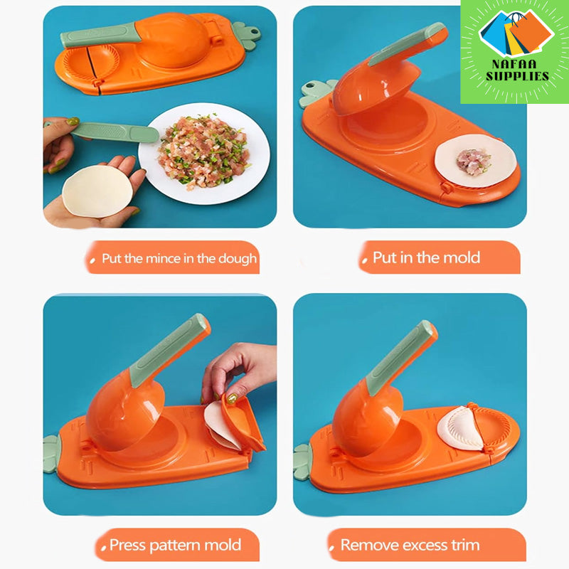 2 In 1 Manual Dumpling Maker Press ,Samosa and Wonton Maker , Kitchen Empanada Maker Press Mold Manual Pastry Dumpling Wrapper Machine for Chinese Food, Empanada, Ravioli, Pierogi, Hand Pie