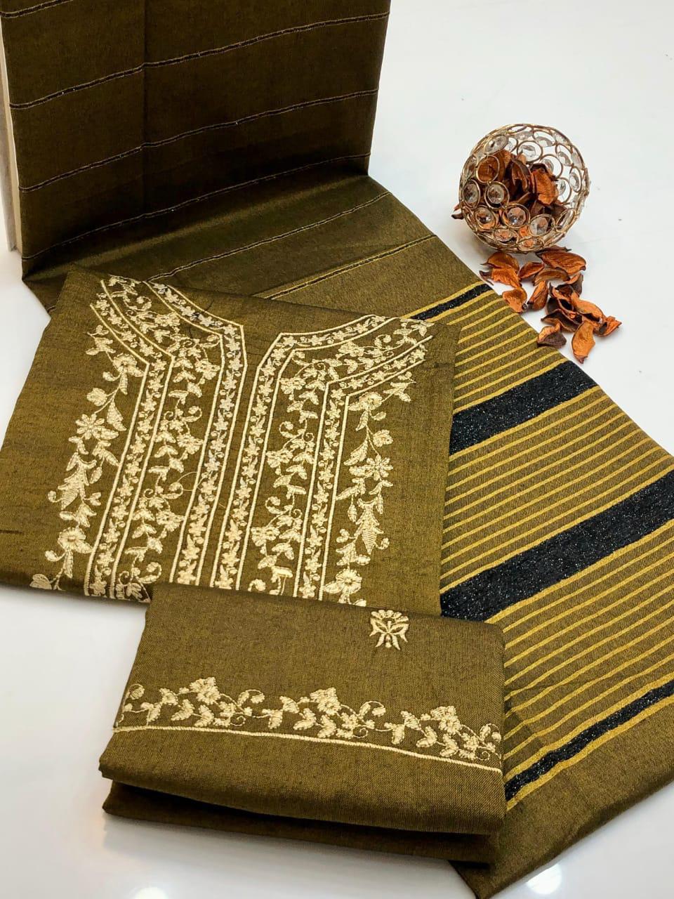 Women 3 piece unstitched - formal wear