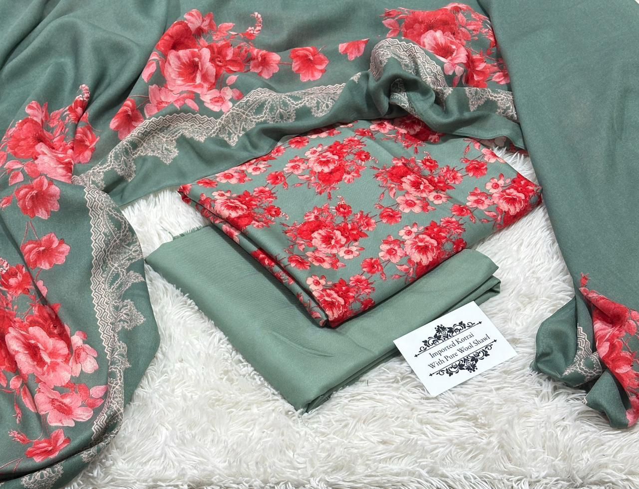 Women 3 piece unstitched - formal wear