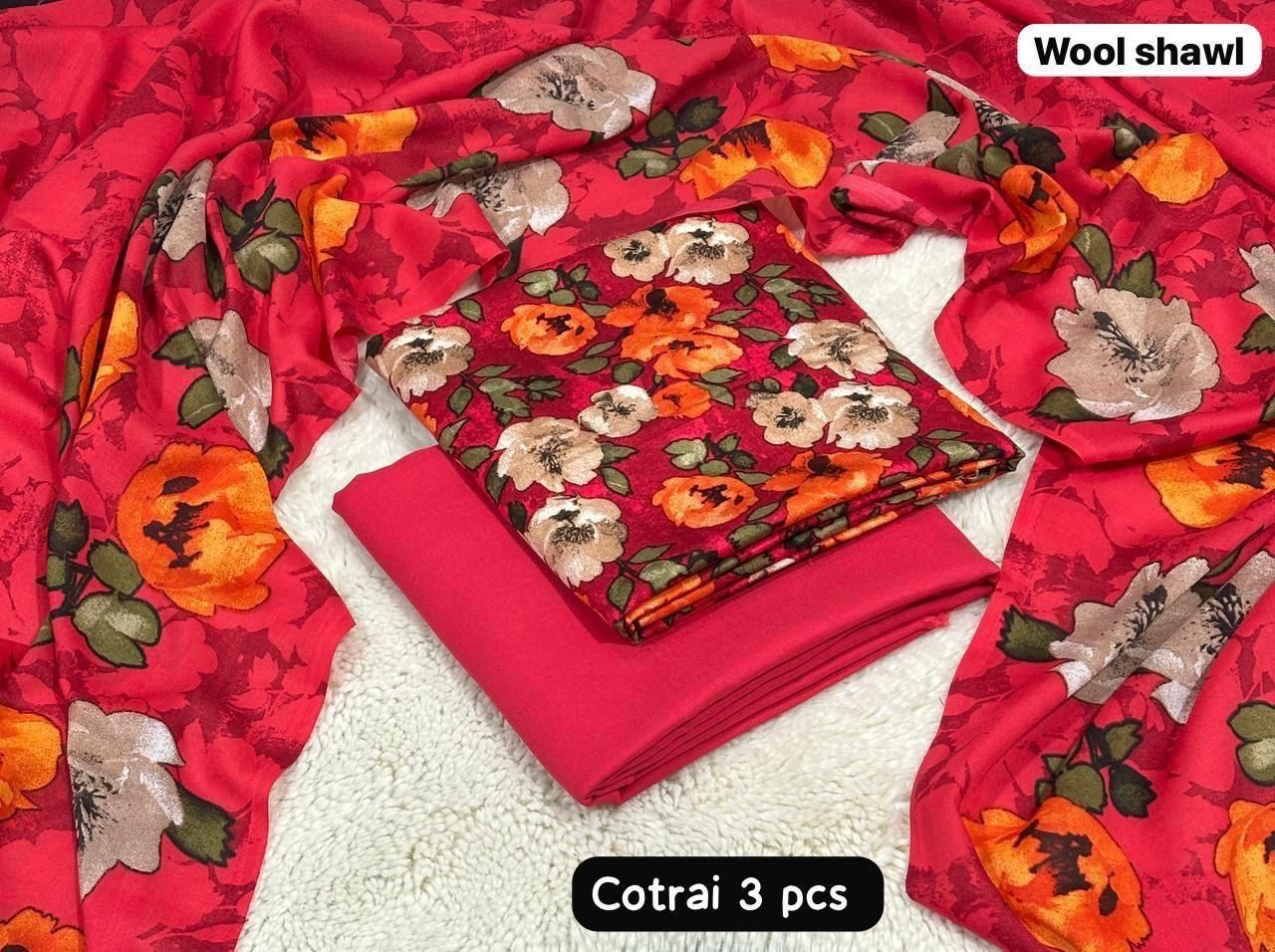 Women 3 piece unstitched - formal wear