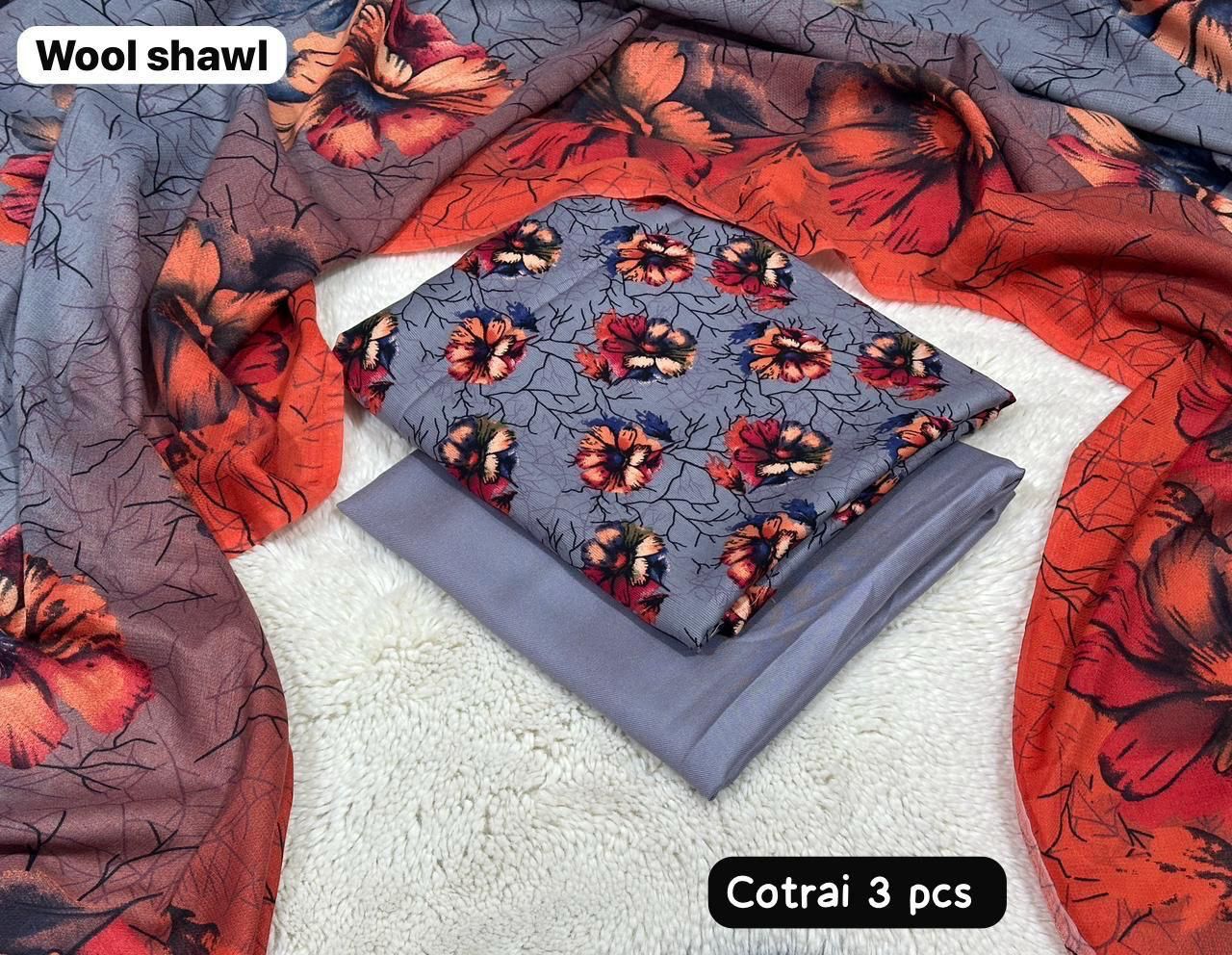 Women 3 piece unstitched - formal wear