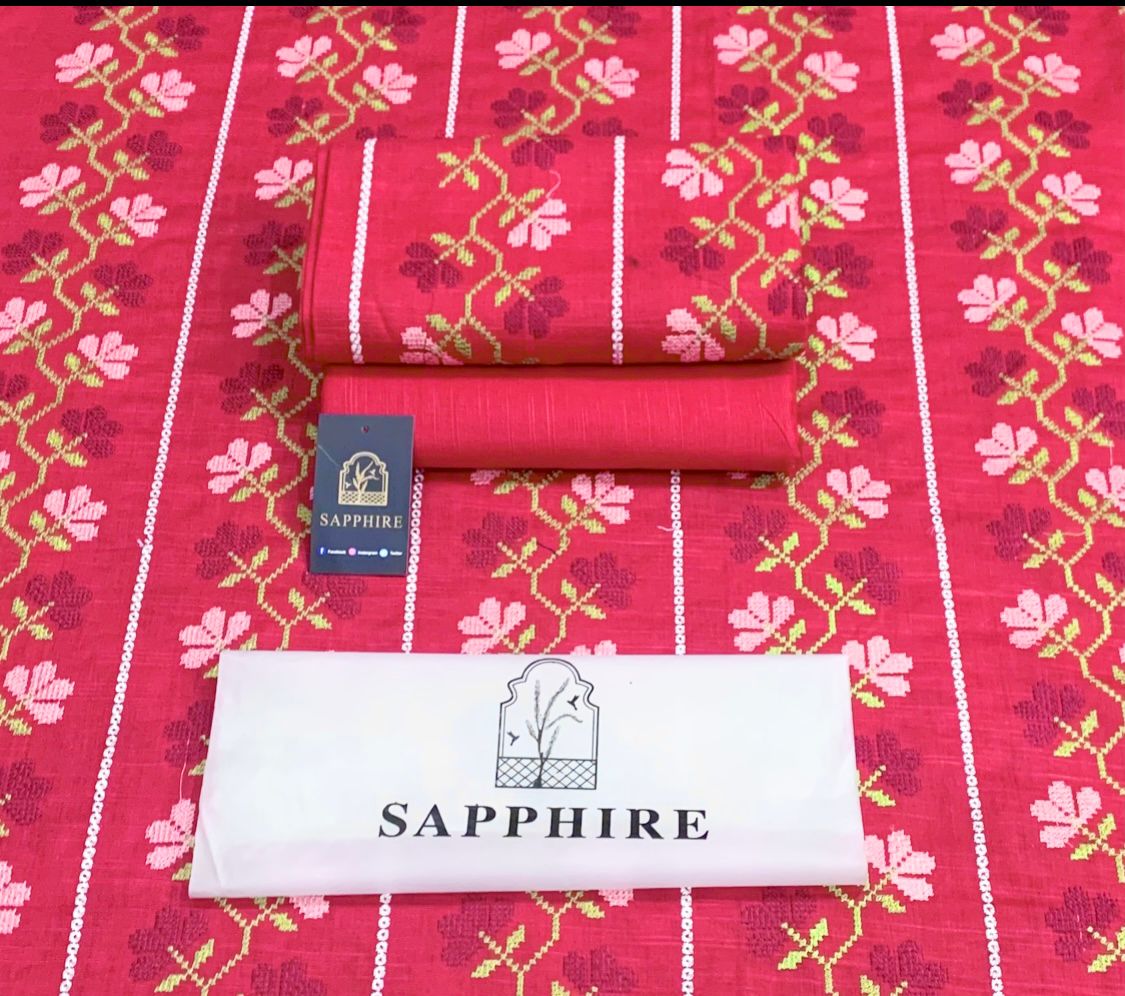 Women 3 piece unstitched - formal wear