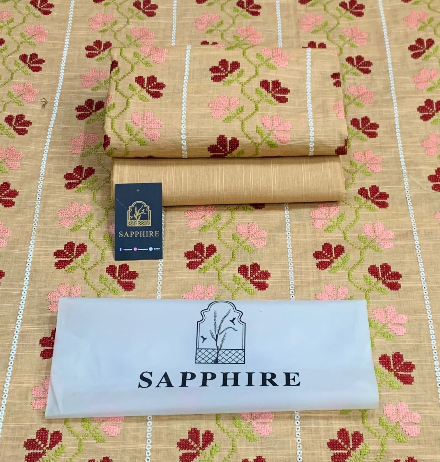 Women 3 piece unstitched - formal wear