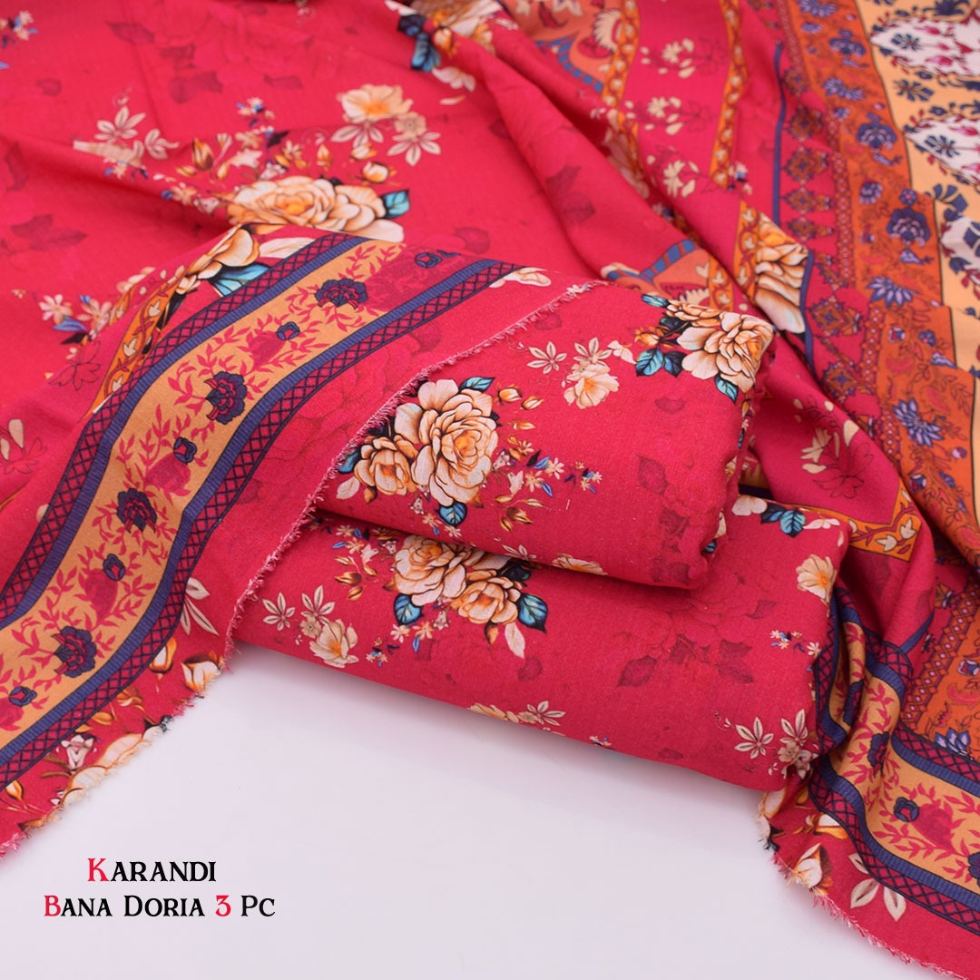 Women 3 piece unstitched - formal wear