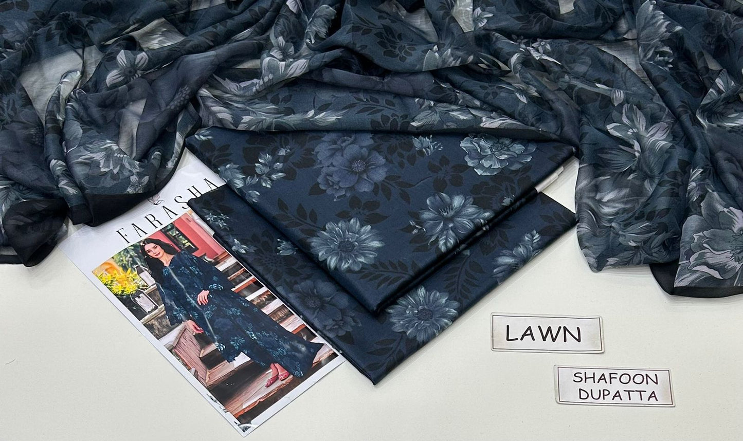 Women 3 piece unstitched - formal wear