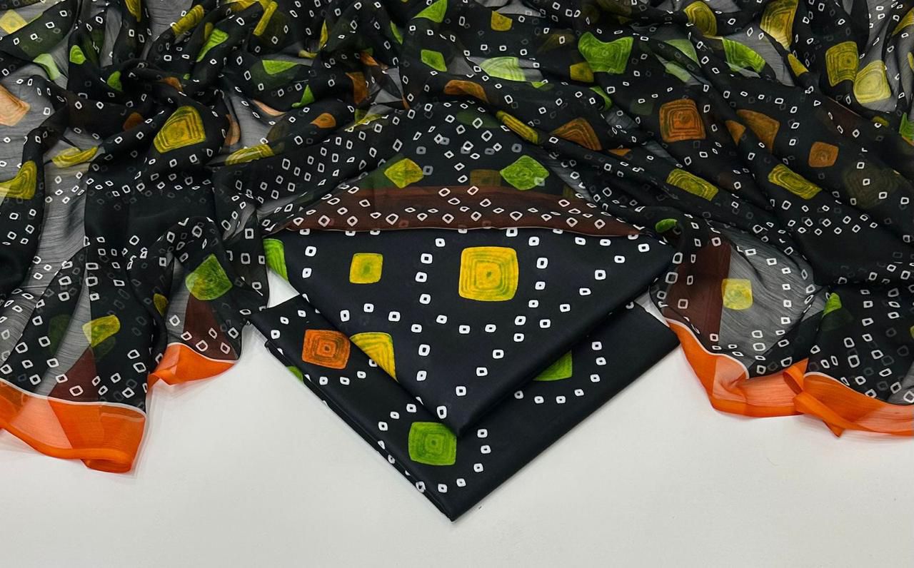 Multicolor Printed Lawn Unstitched 3 PC