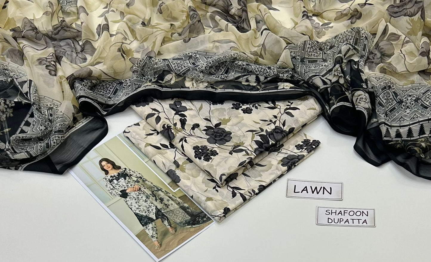 Women 3 piece unstitched - formal wear