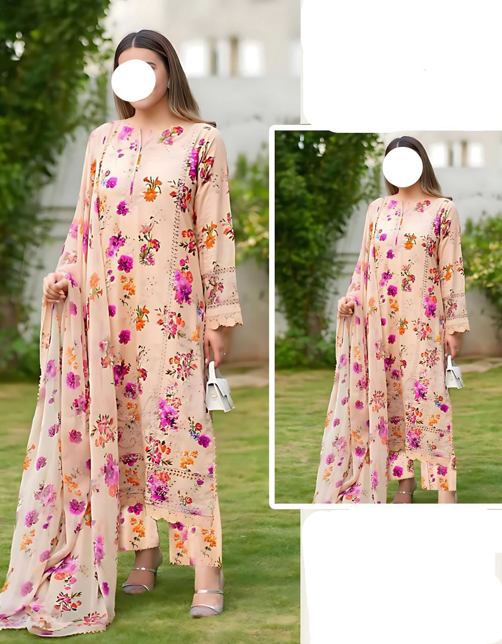 Multicolor Printed Lawn Unstitched 3 PC
