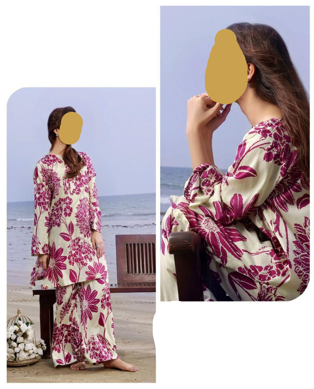 White Printed Lawn Unstitched 3 Piece