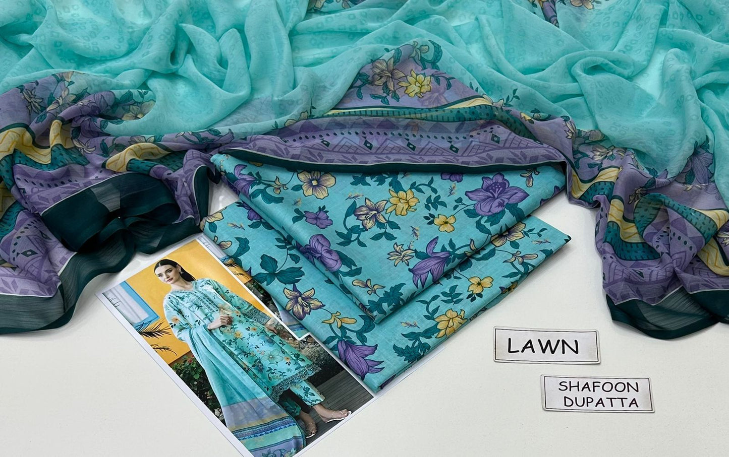 Women 3 piece unstitched - formal wear