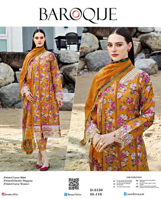 Women 3 piece unstitched - formal wear