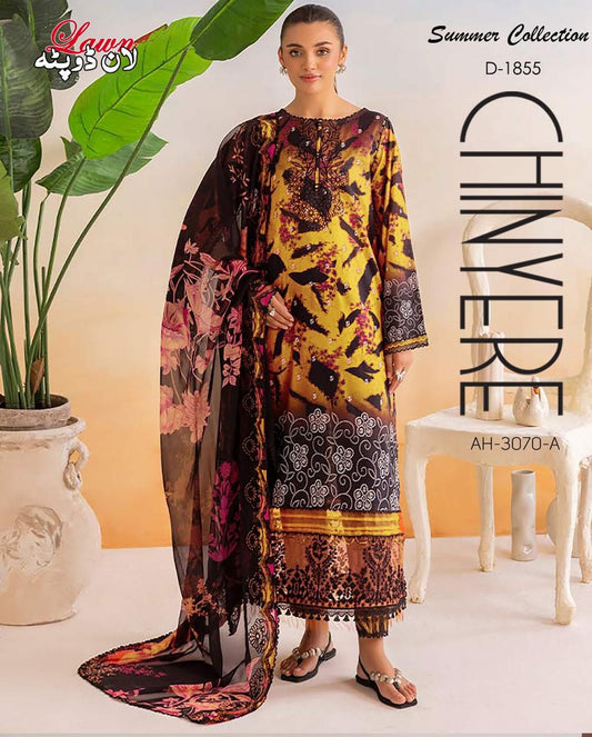 Women 3 piece unstitched - formal wear