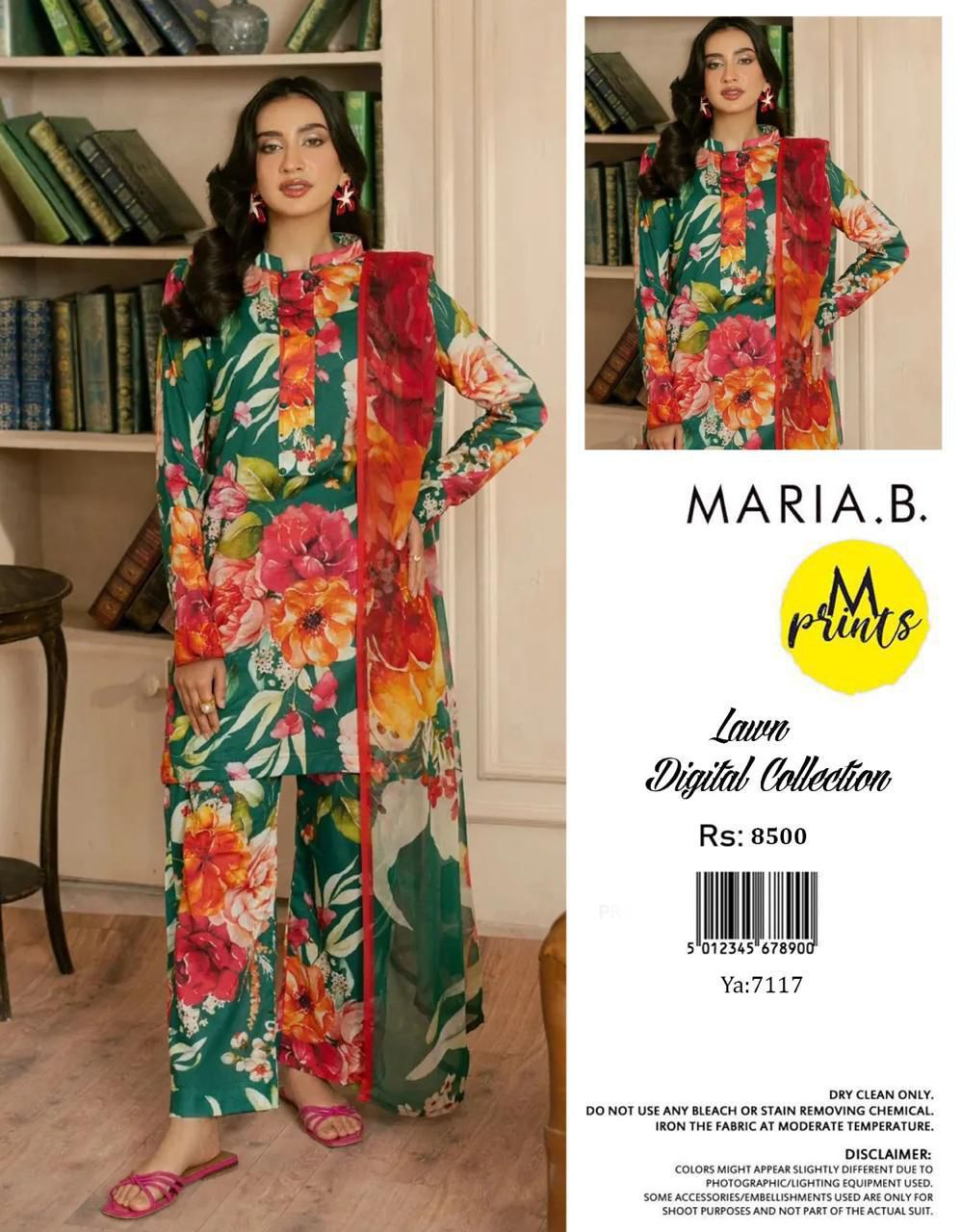 Multicolor Lawn Printed Unstitched 3 PC