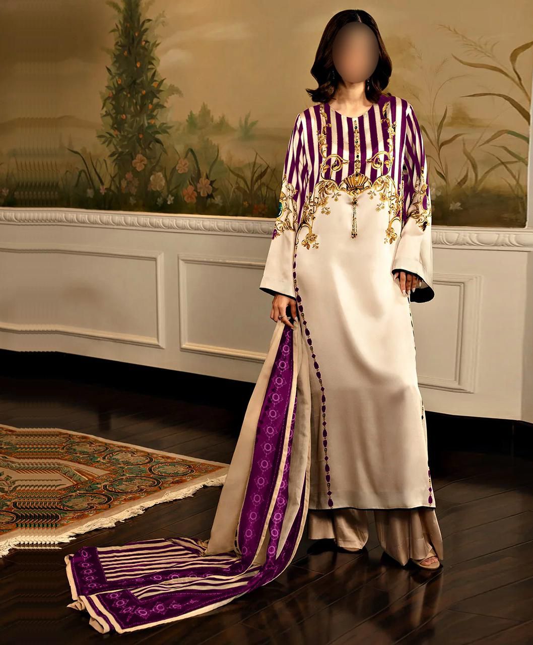 Women 3 piece unstitched - formal wear