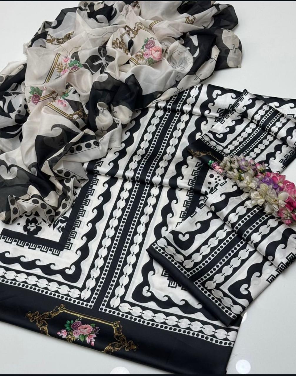 Women 3 piece unstitched - formal wear