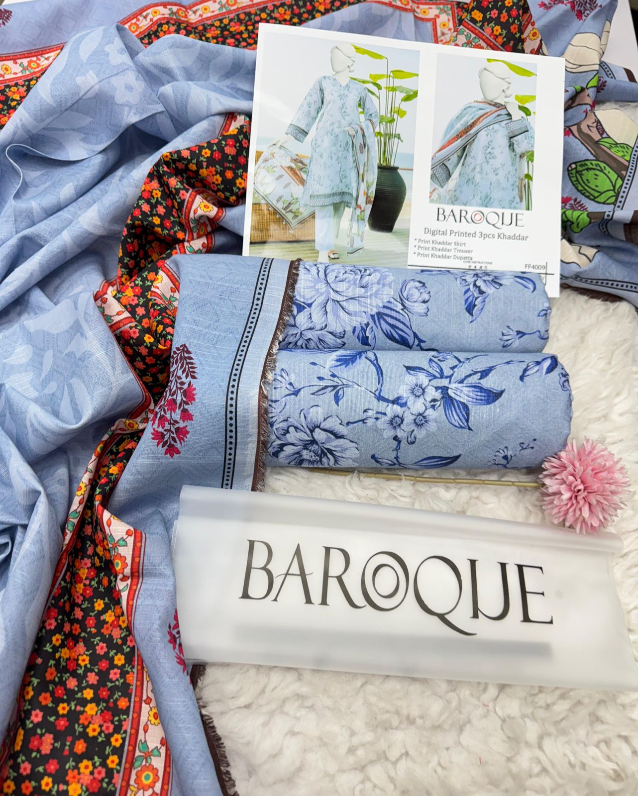 Women 3 piece unstitched - formal wear