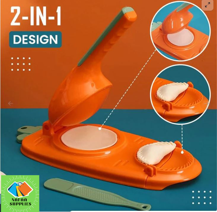 2 In 1 Manual Dumpling Maker Press ,Samosa and Wonton Maker , Kitchen Empanada Maker Press Mold Manual Pastry Dumpling Wrapper Machine for Chinese Food, Empanada, Ravioli, Pierogi, Hand Pie
