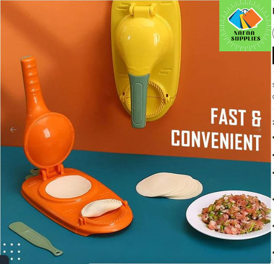 2 In 1 Manual Dumpling Maker Press ,Samosa and Wonton Maker , Kitchen Empanada Maker Press Mold Manual Pastry Dumpling Wrapper Machine for Chinese Food, Empanada, Ravioli, Pierogi, Hand Pie