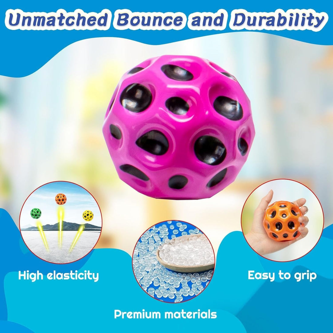 High Bounce Moon Ball Anti Stress Ball.