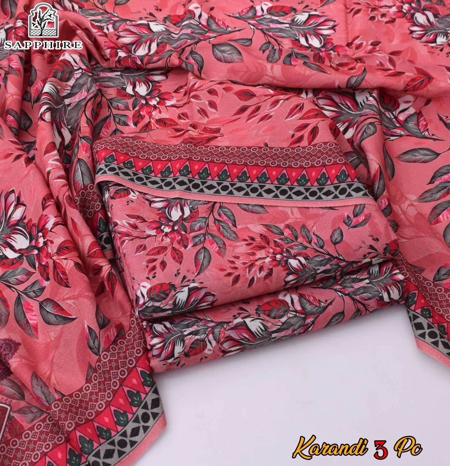 Women 3 piece unstitched - formal wear