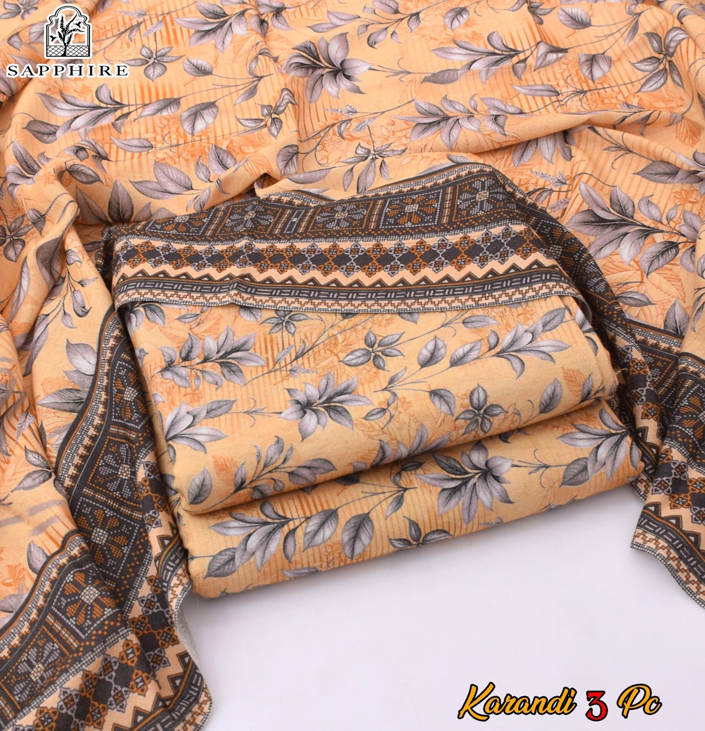 Women 3 piece unstitched - formal wear