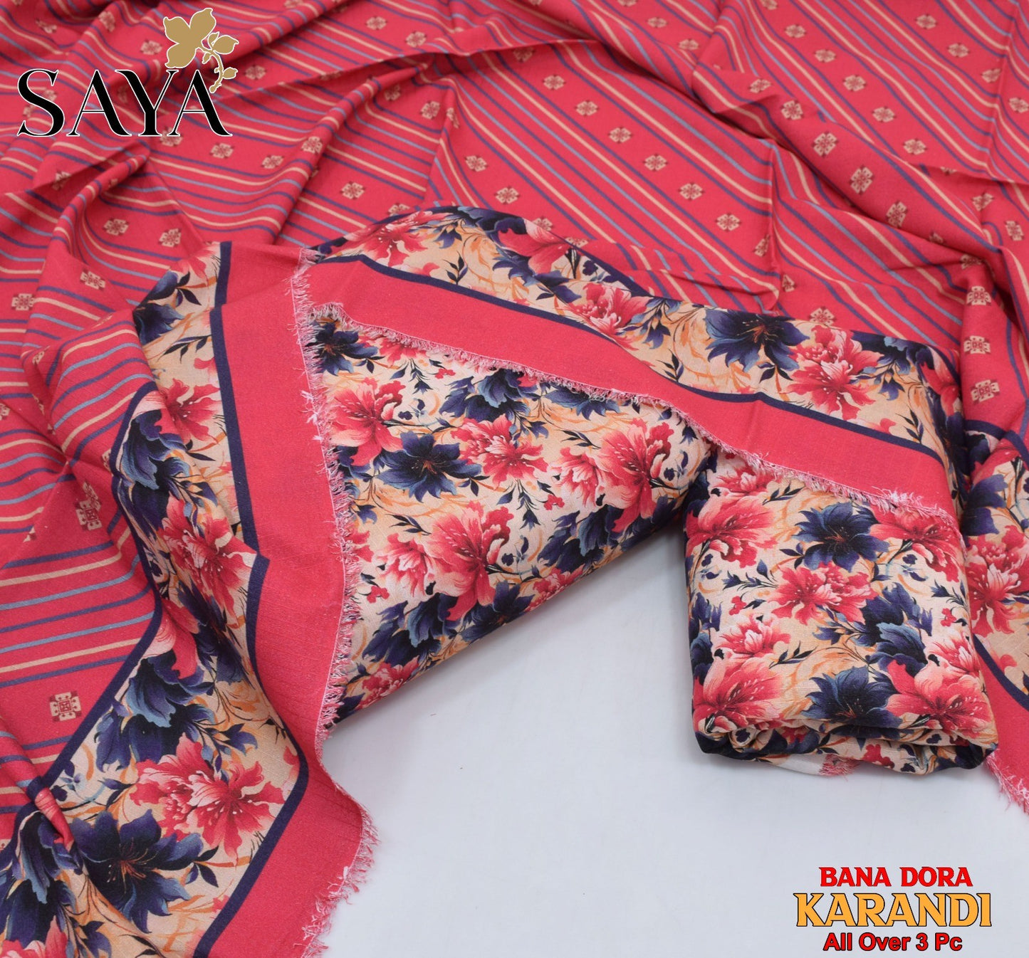 Women 3 piece unstitched - formal wear