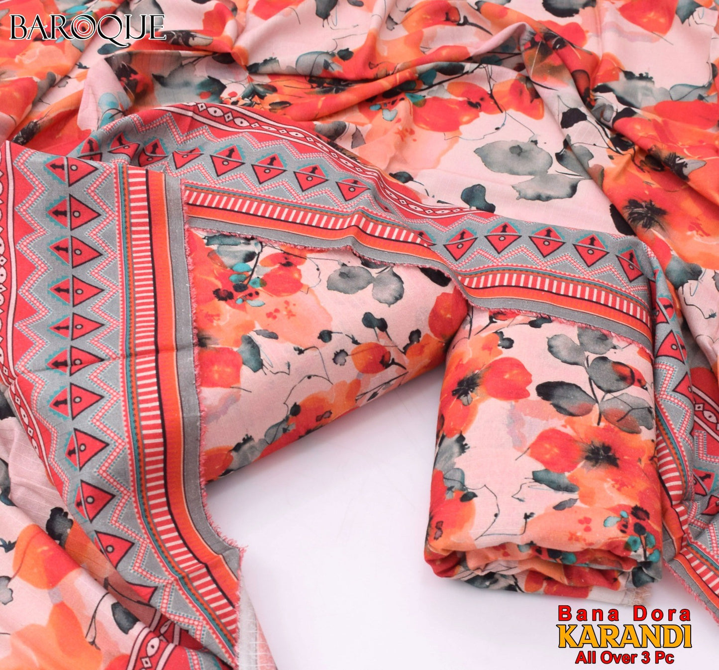 Women 3 piece unstitched - formal wear