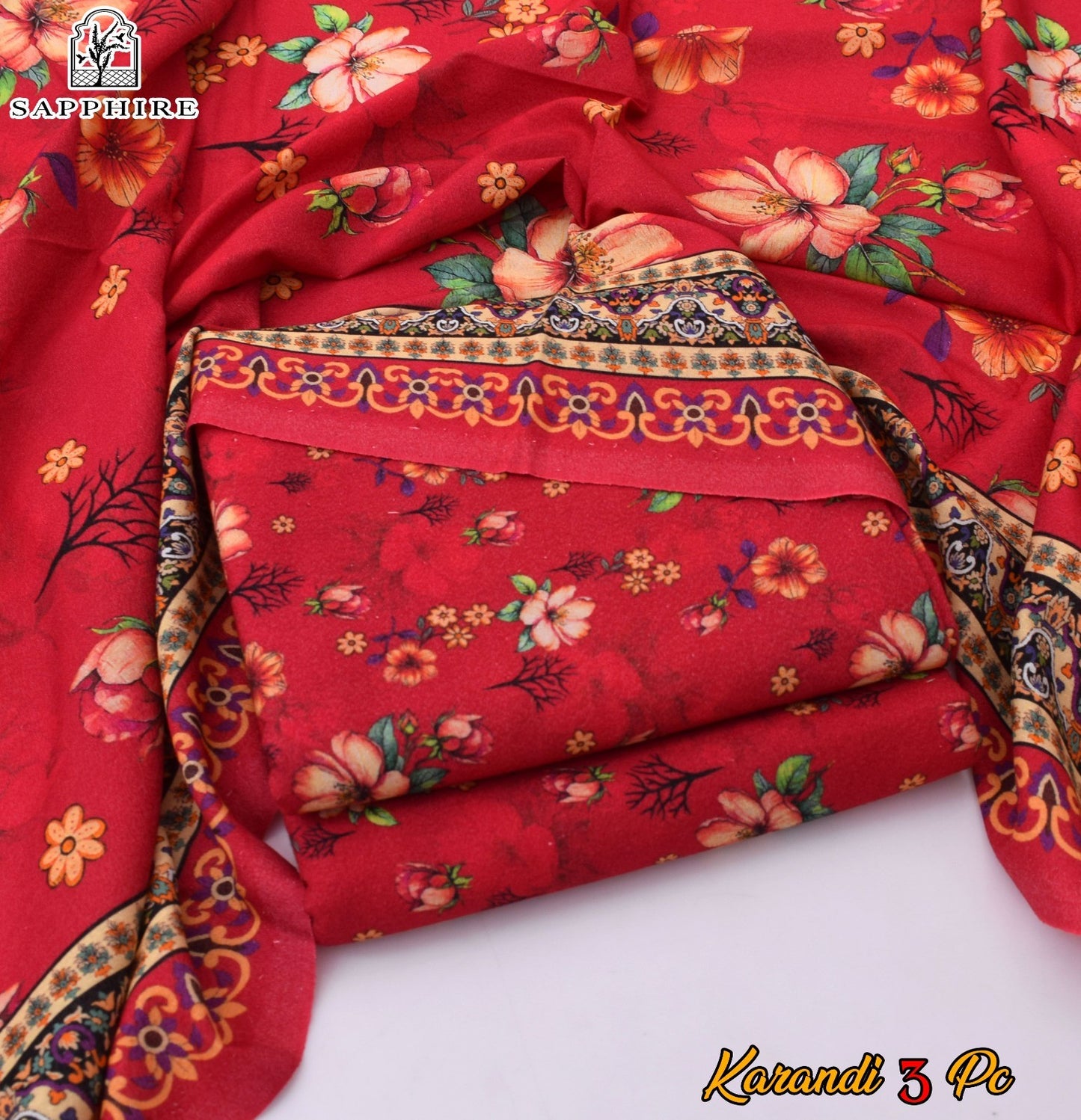 Women 3 piece unstitched - formal wear