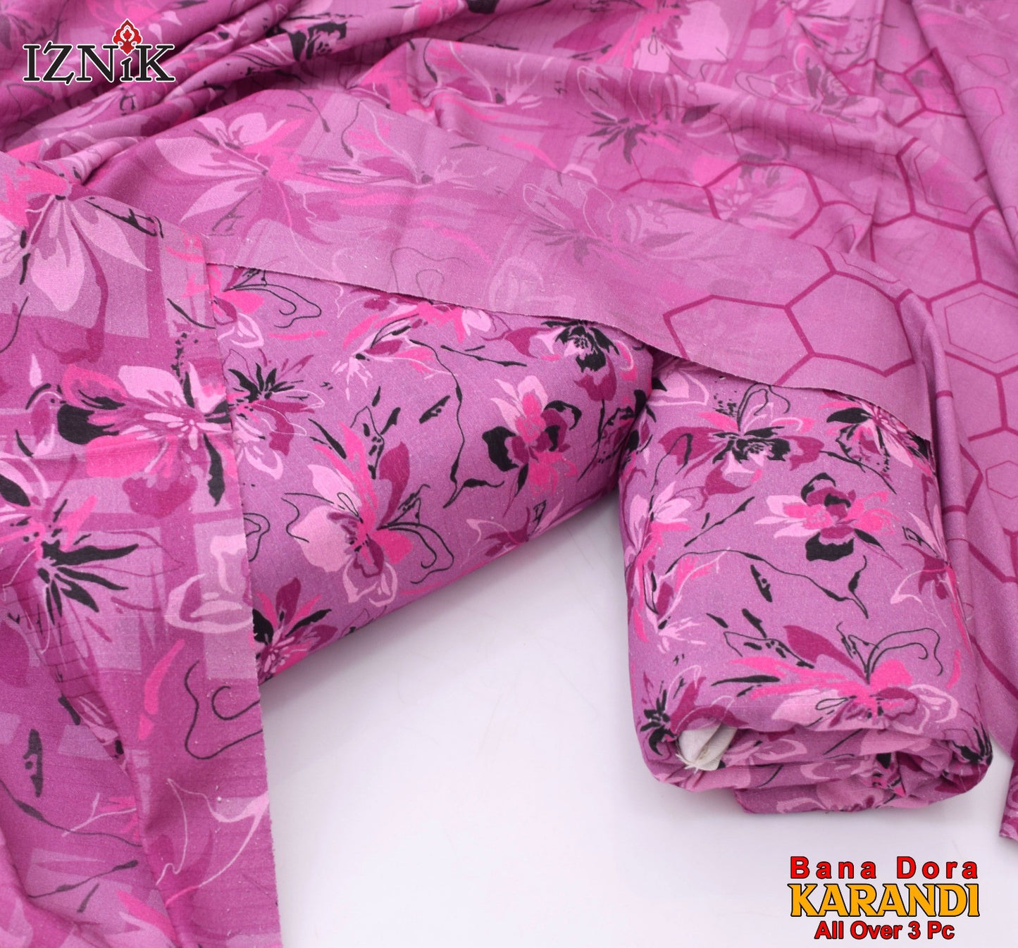 Multicolor Karandi Printed Unstitched 3 PC