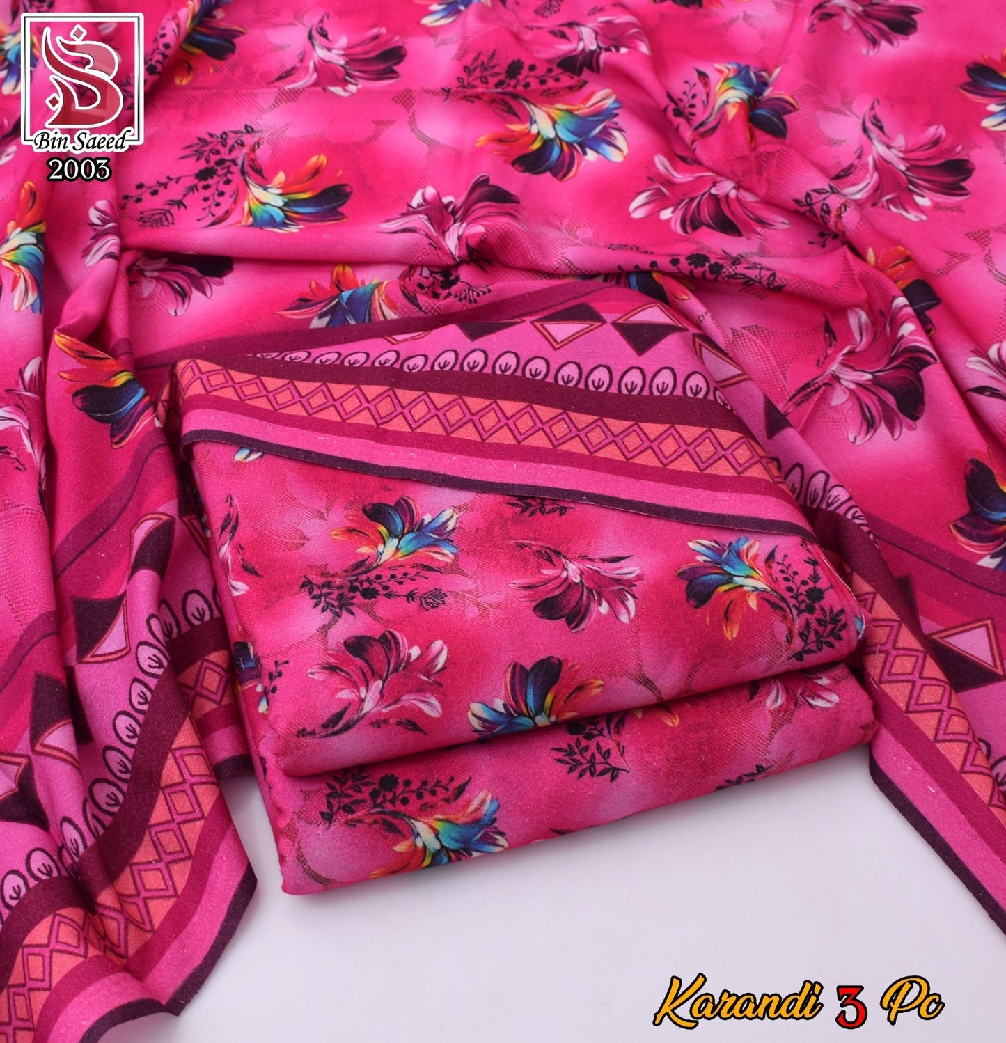 Women 3 piece unstitched - formal wear